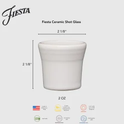1 1/2 OZ Ceramic Shot Glass Foundry|Fiesta Factory Direct Online