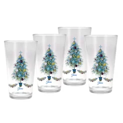 16 oz. Fiesta® Blue Christmas Tree Cooler - Set of 4|Fiesta Factory Direct Clearance