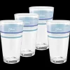 16 oz. Fiesta® Edgeline Coastal Blue Cooler Glass - Set of 4|Fiesta Factory Direct Online