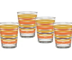 15 oz. Fiesta® Sienna Sunset Stripes Tapered Double Old Fashion – Set of 4|Fiesta Factory Direct Clearance