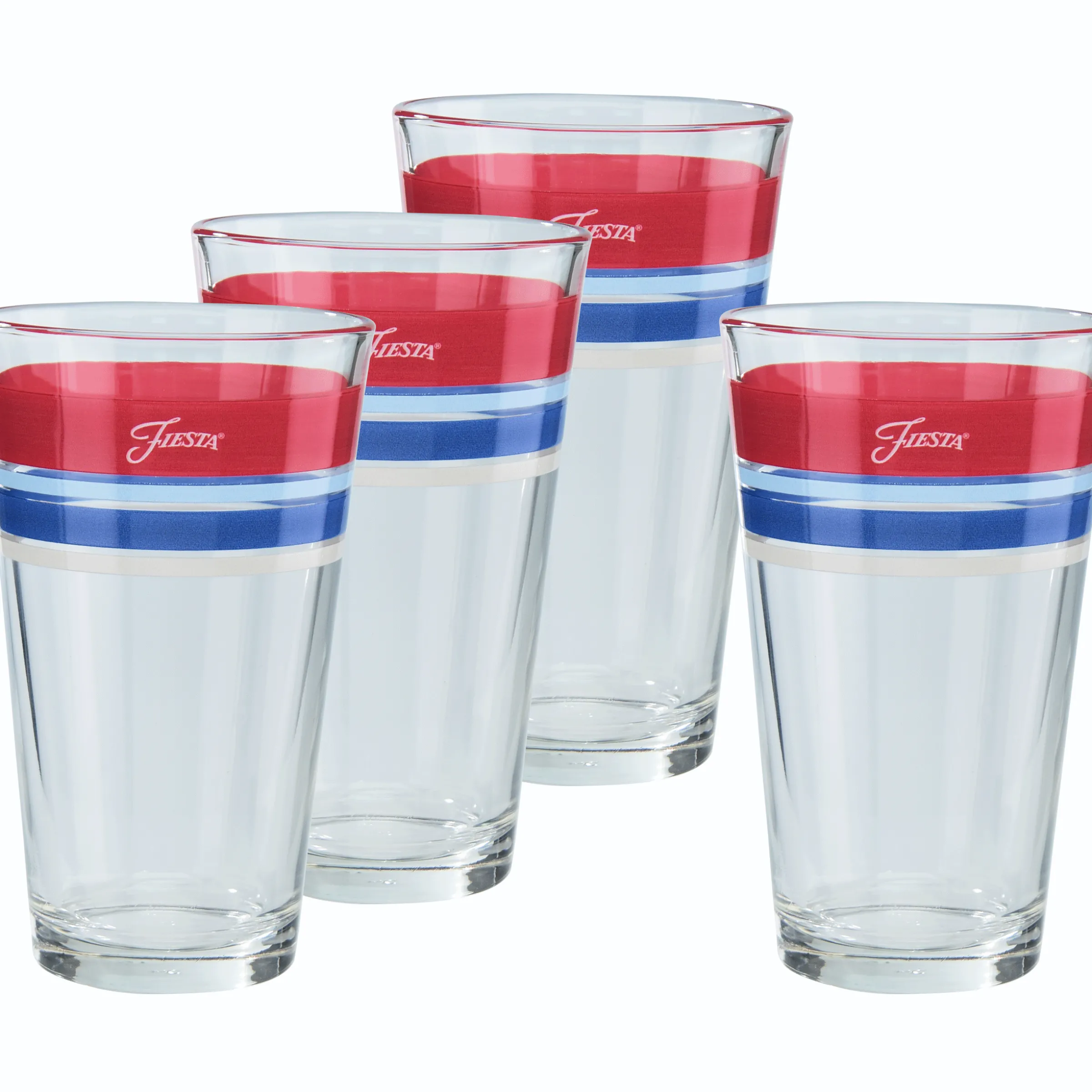 Americana 16 oz. Edgeline Cooler Glass - Set of 4|Fiesta Factory Direct Online