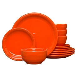 Bistro Coupe 12-Piece Dinnerware Set, Service for 4|Fiesta Factory Direct Hot