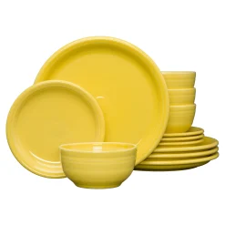 Bistro Coupe 12-Piece Dinnerware Set, Service for 4|Fiesta Factory Direct Hot