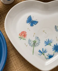 Breezy Floral 9 Inch Heart Shaped Plate|Fiesta Factory Direct Discount