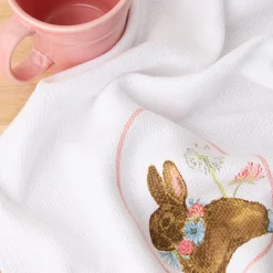 Breezy Floral Easter Bunny Kitchen Towels 2-Pack Set|Fiesta Factory Direct Sale