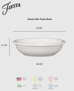 Classic Rim 8 3/8 Inch Pasta Bowl 34 OZ|Fiesta Factory Direct Hot