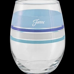 Coastal Blues 15 oz. Edgeline Stemless Wine – Set of 4|Fiesta Factory Direct Discount