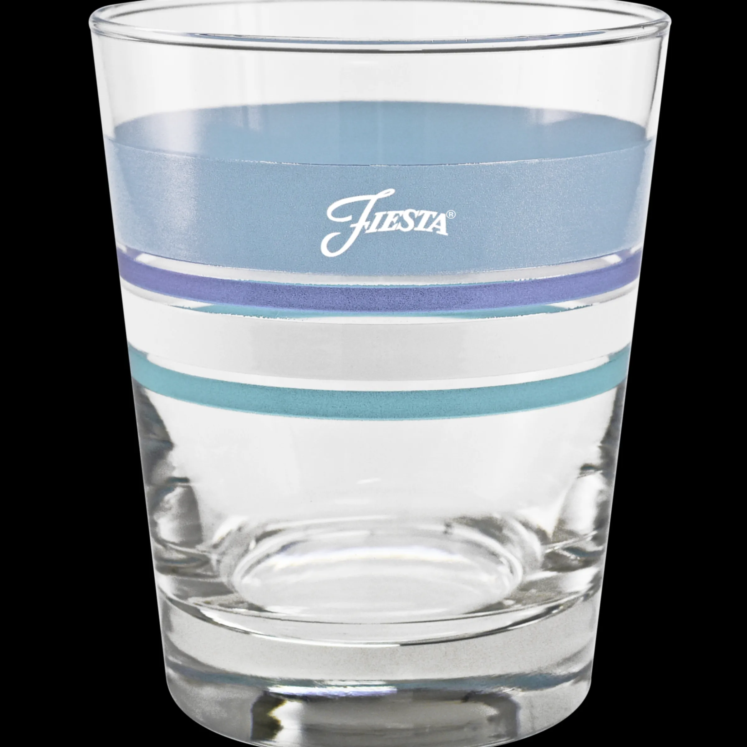 Coastal Blues 15 oz. Edgeline Tapered Double Old Fashion – Set of 4|Fiesta Factory Direct Clearance