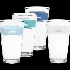 Coastal Blues 16 oz. Frame Cooler Mixed Color - Set of 4|Fiesta Factory Direct
