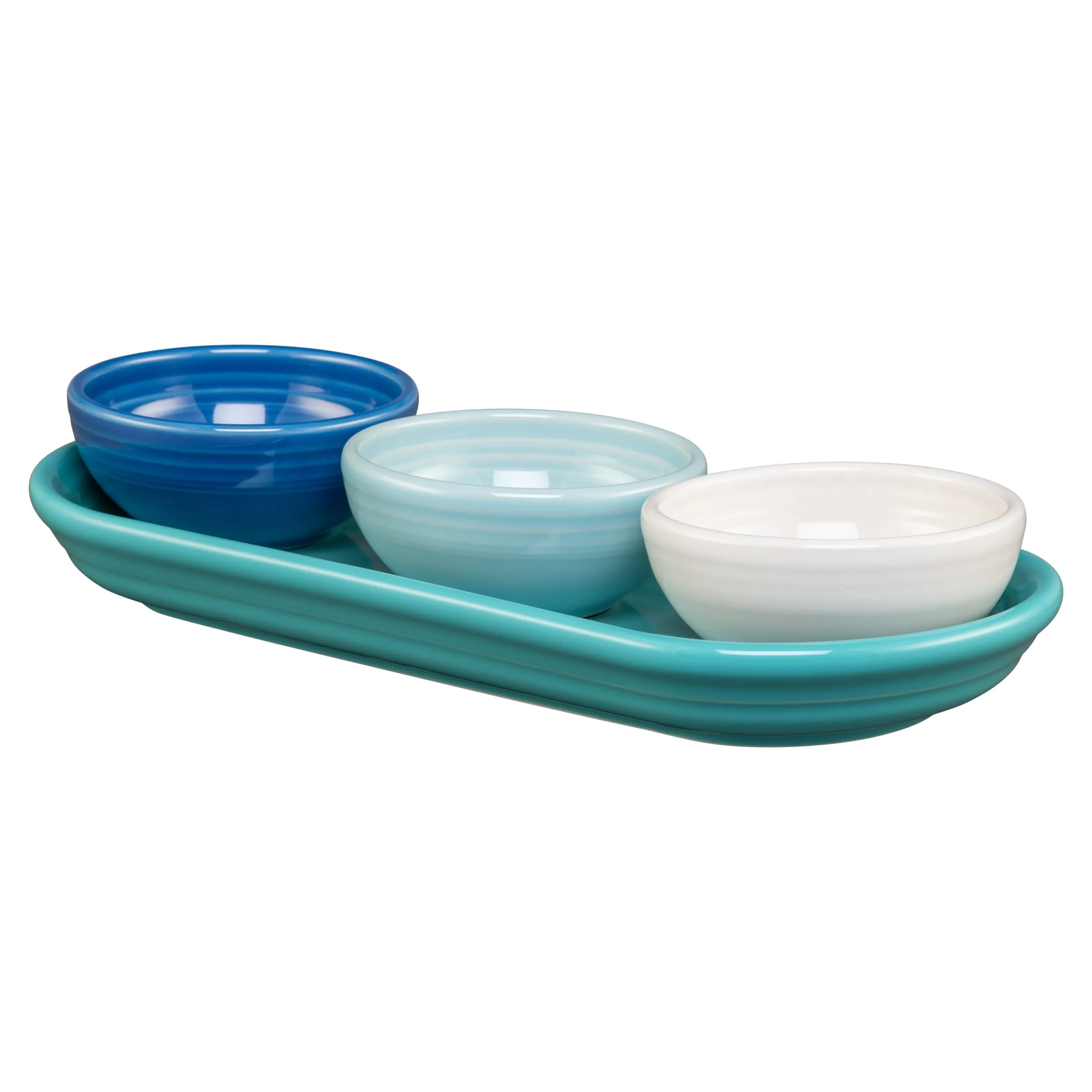 Coastal Blues Mixed Colors 4-Piece Condiment Set|Fiesta Factory Direct Sale