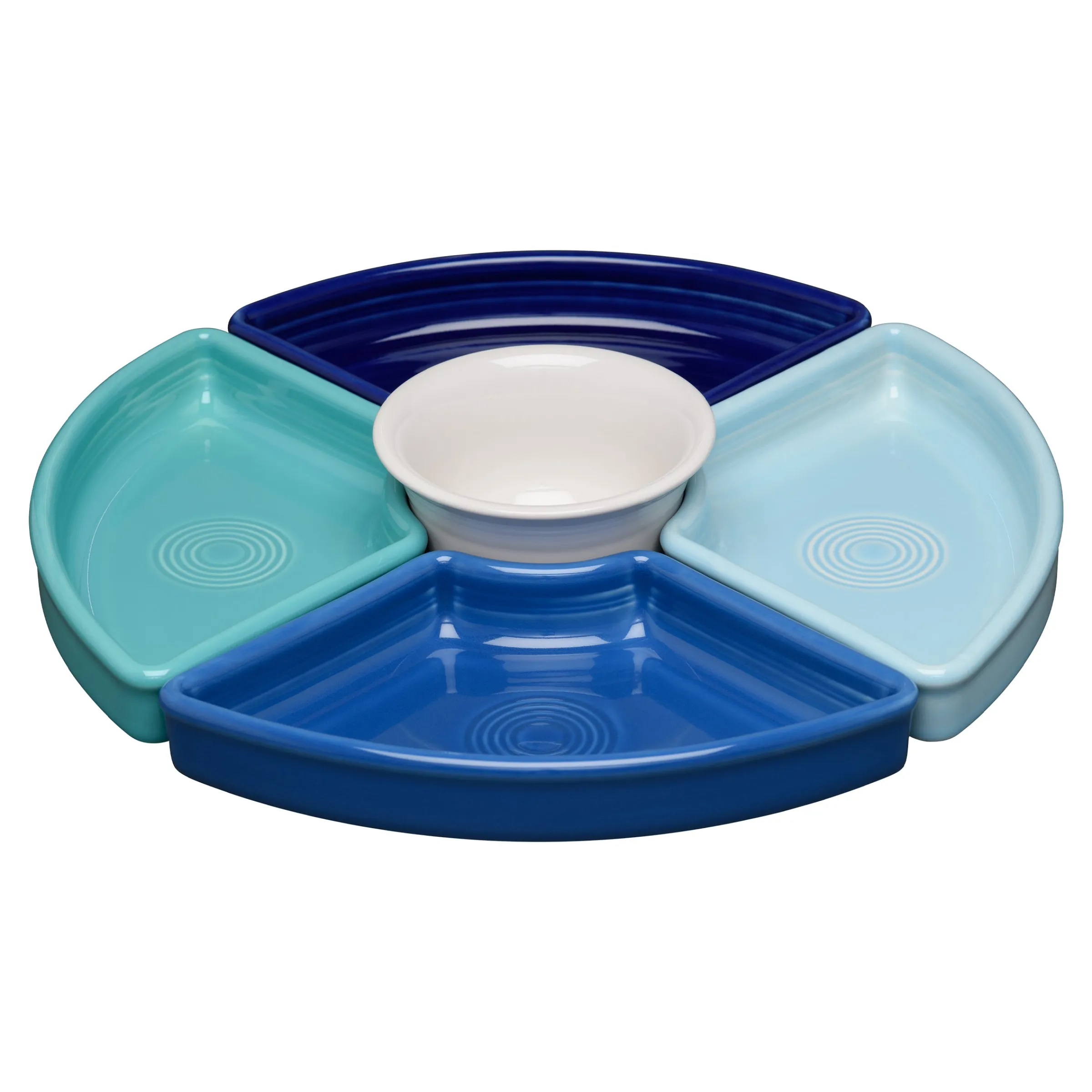 Coastal Blues 5-Piece Mixed Colors Entertaining Set 8 1/5 Inch|Fiesta Factory Direct Sale