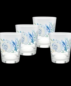 Coastal Shores 15 oz. Tapered Double Old Fashion Glass – Set of 4|Fiesta Factory Direct New