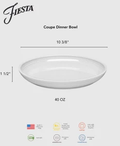 Coupe 10 3/8 Inch Dinner Bowl 40 OZ|Fiesta Factory Direct Outlet