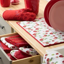 Falling Strawberries 4-Pack Oven Mitt Set|Fiesta Factory Direct Best