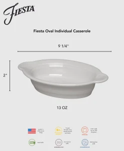 Fiesta 9 1/8 Inch Oval Individual Casserole 13 OZ|Fiesta Factory Direct Online