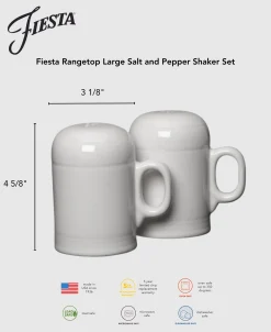 Fiesta 4 5/8 Inch Rangetop Large Salt and Pepper Shaker Set|Fiesta Factory Direct New