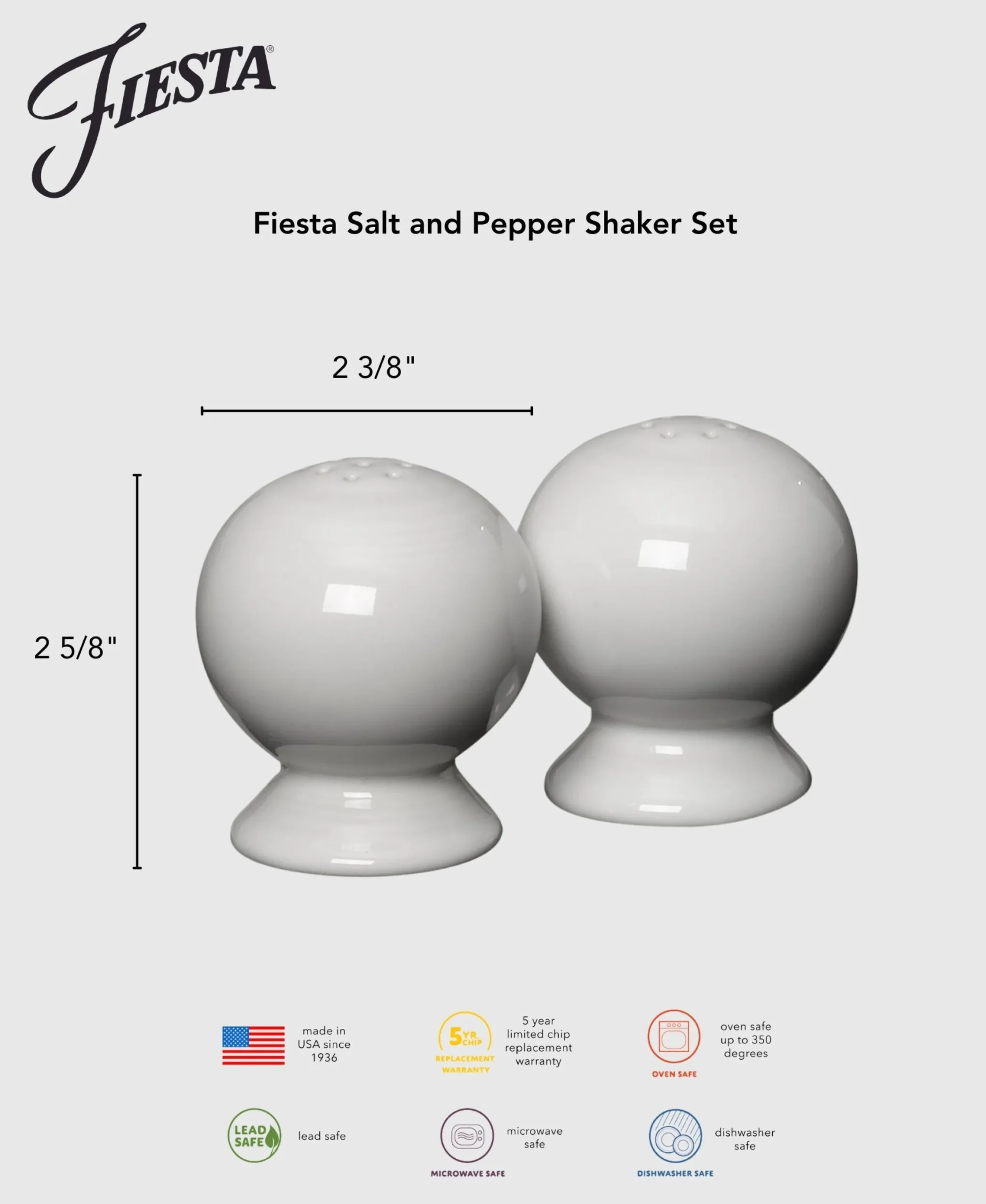 Fiesta 2 5/8 Inch Salt and Pepper Shaker Set|Fiesta Factory Direct