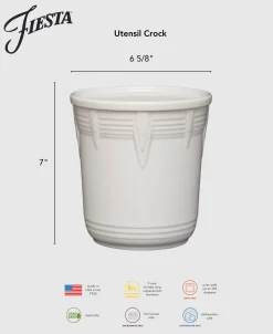 Fiesta 7 Inch Chevron Utensil Crock|Fiesta Factory Direct Online
