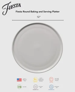 Fiesta 12 Inch Round Baking and Serving Platter|Fiesta Factory Direct New