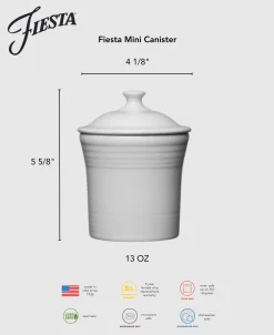 Fiesta 13 OZ Mini Canister 5 5/8 Inch|Fiesta Factory Direct New