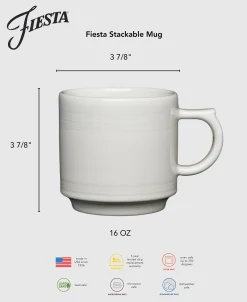 Fiesta 16 OZ Stackable Mug|Fiesta Factory Direct Clearance
