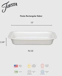 Fiesta Rectangular 9x13 Inch Baker 3 Quart|Fiesta Factory Direct Discount