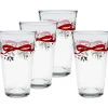 Holly Berry Christmas Garland 16 oz. Cooler Glass - Set of 4|Fiesta Factory Direct Best