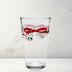 Holly Berry Christmas Garland 16 oz. Cooler Glass - Set of 4|Fiesta Factory Direct Best