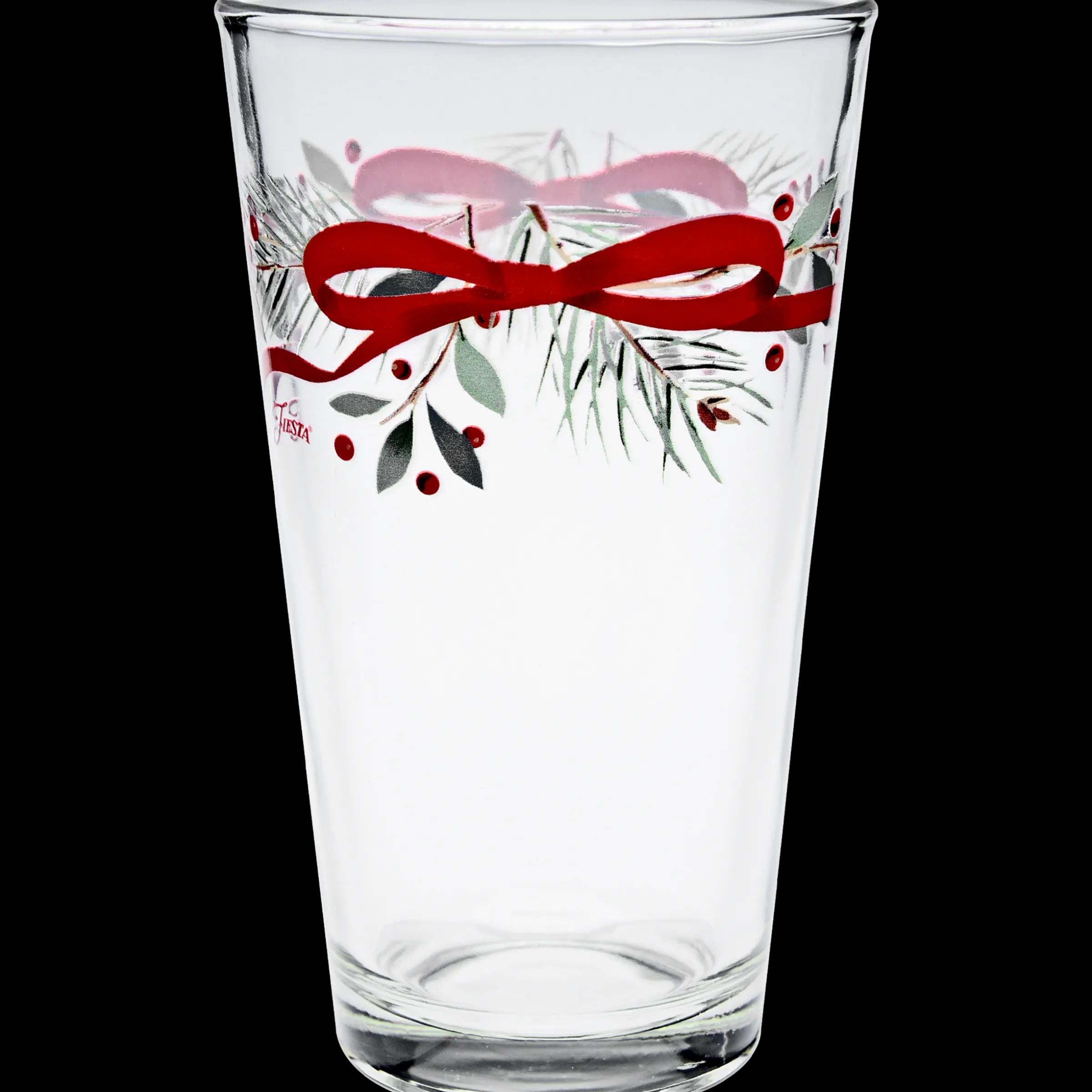 Holly Berry Christmas Garland 16 oz. Cooler Glass - Set of 4|Fiesta Factory Direct Best