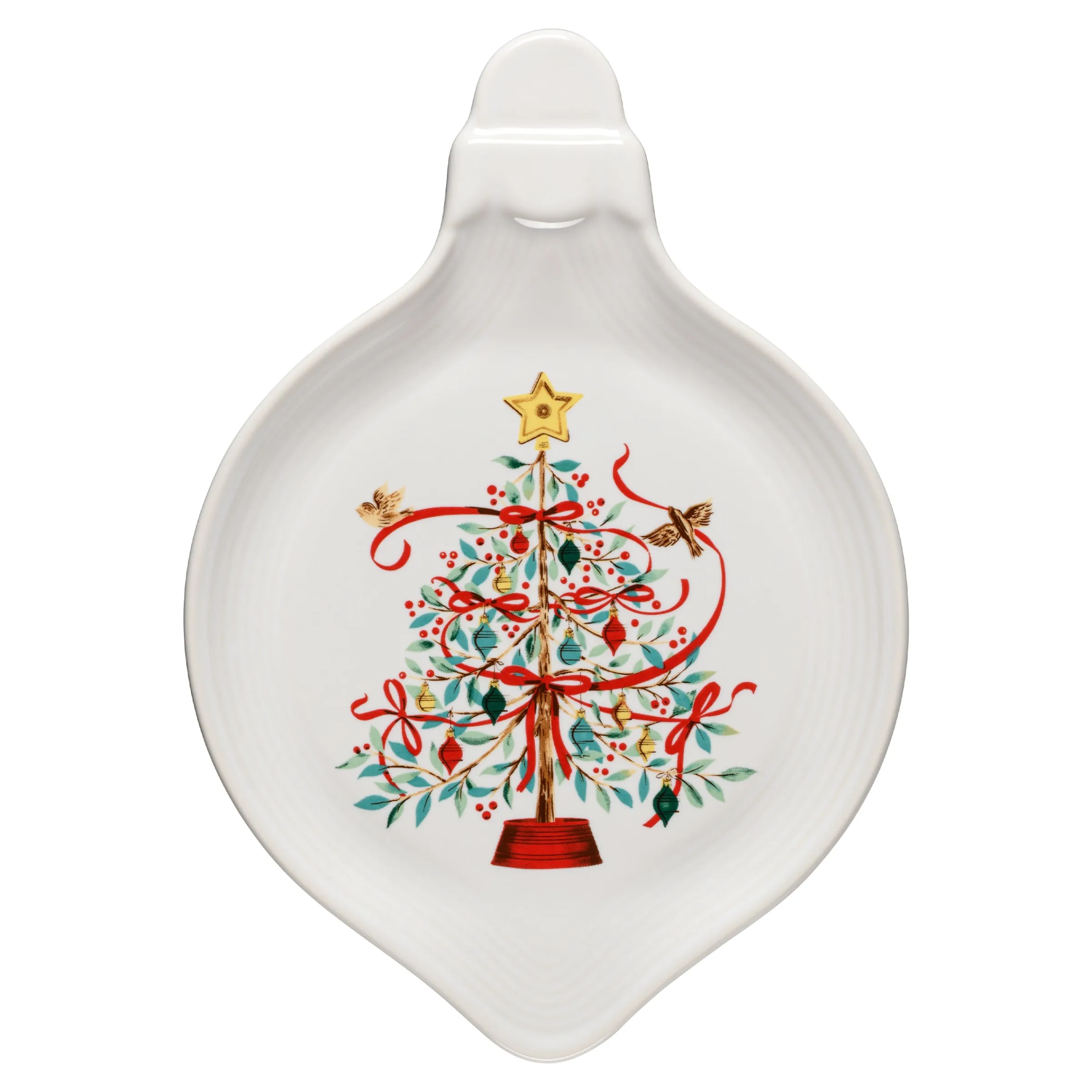 Holly Berry Christmas Tree 8 3/4 Inch Ornament Shaped Plate|Fiesta Factory Direct Clearance