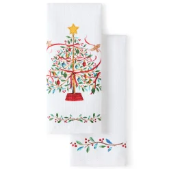 Holly Berry Christmas Tree Kitchen Towel Set|Fiesta Factory Direct Hot