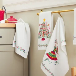 Holly Berry Christmas Tree Kitchen Towel Set|Fiesta Factory Direct Hot