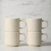 Linen 16 OZ Set of 4 Stackable Mug Set|Fiesta Factory Direct Online
