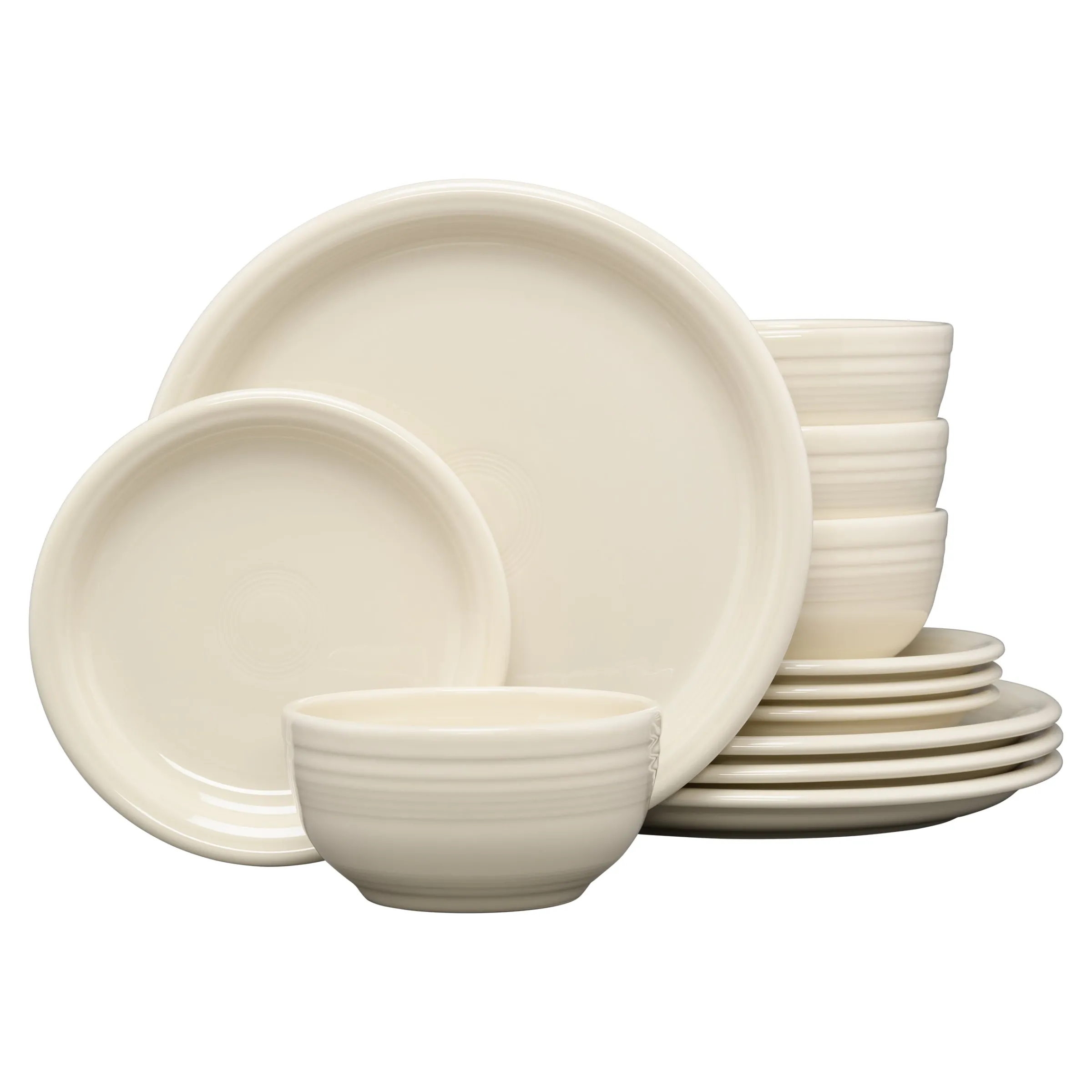 Linen Bistro Coupe 12-Piece Dinnerware Set, Service for 4|Fiesta Factory Direct