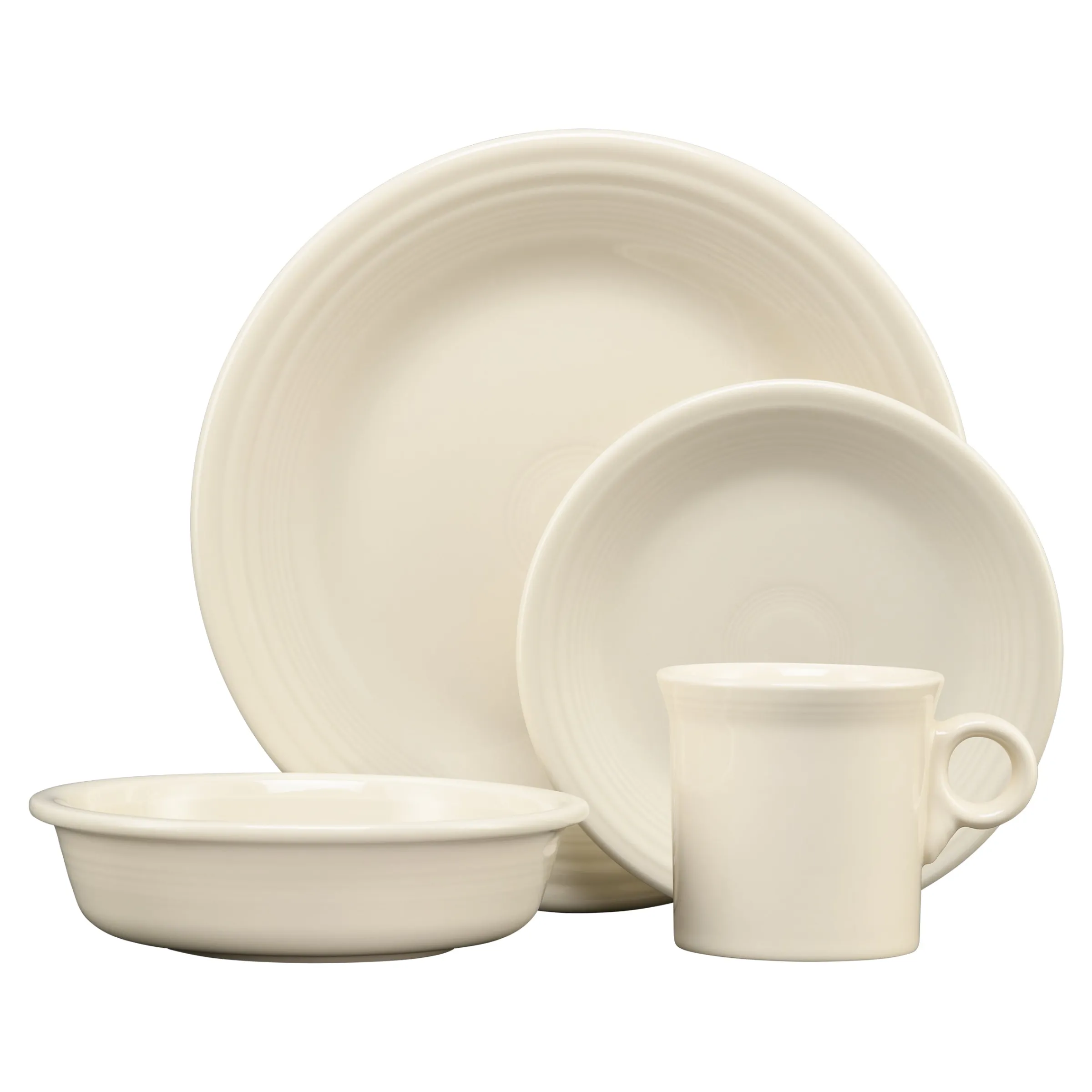 Linen Classic Rim 4-Piece Place Setting, Service for 1|Fiesta Factory Direct Discount