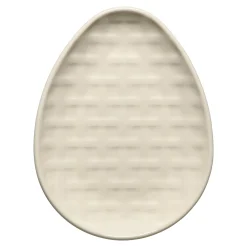 Linen Embossed Egg Shaped Plate 10 Inch|Fiesta Factory Direct Outlet