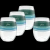 Mixed Aegean 15 oz. Edgeline Stemless Wine – Set of 4|Fiesta Factory Direct Outlet