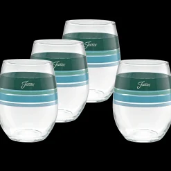 Mixed Aegean 15 oz. Edgeline Stemless Wine – Set of 4|Fiesta Factory Direct Outlet