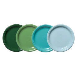 Mixed Aegean Bistro Coupe 7 1/4 Inch Salad Plate, Set of 4|Fiesta Factory Direct Clearance