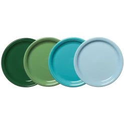 Mixed Aegean Bistro Coupe 9 Inch Luncheon Plate, Set of 4|Fiesta Factory Direct Outlet
