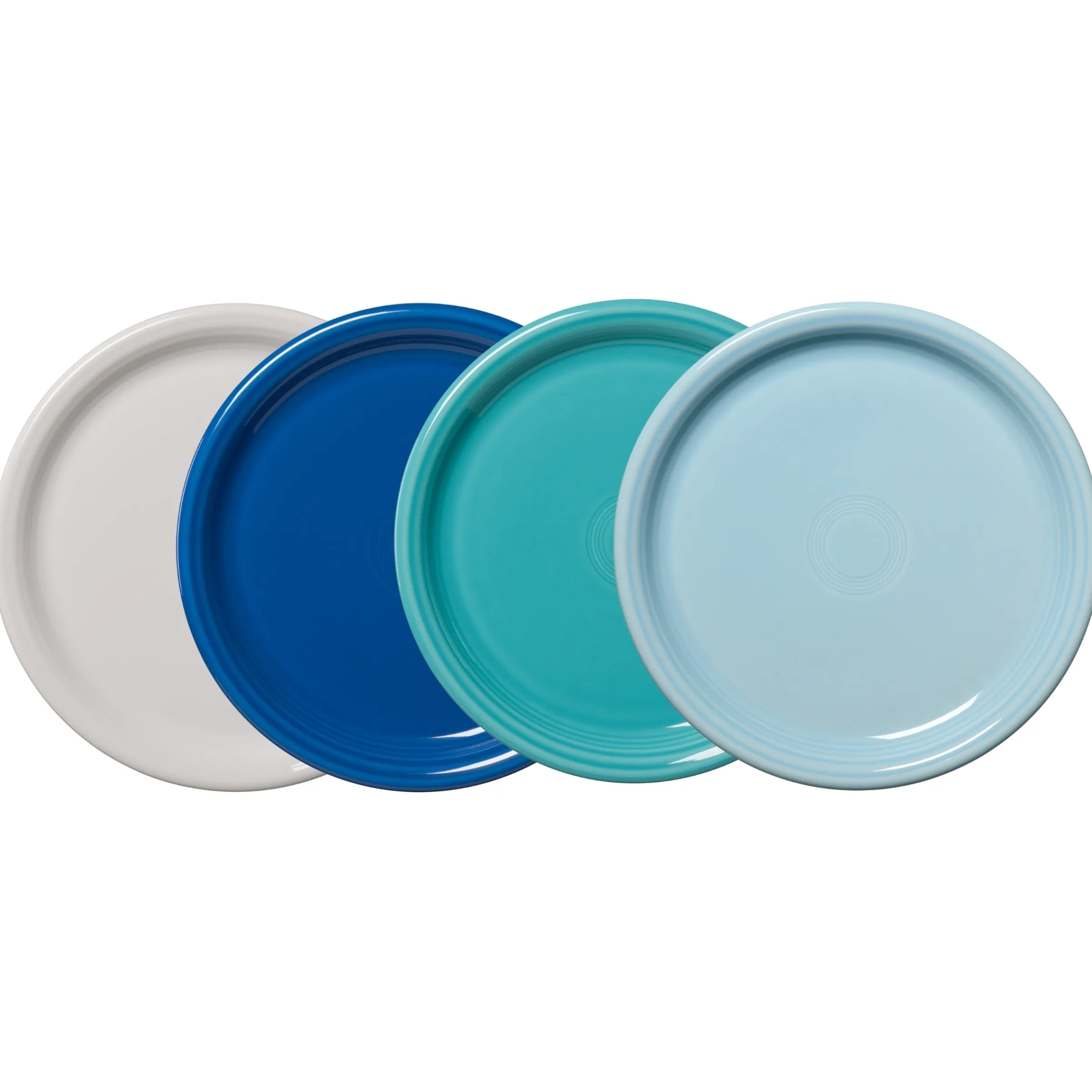 Mixed Coastal Blues Bistro Coupe 10 1/2 Inch Dinner Plate, Set of 4|Fiesta Factory Direct New