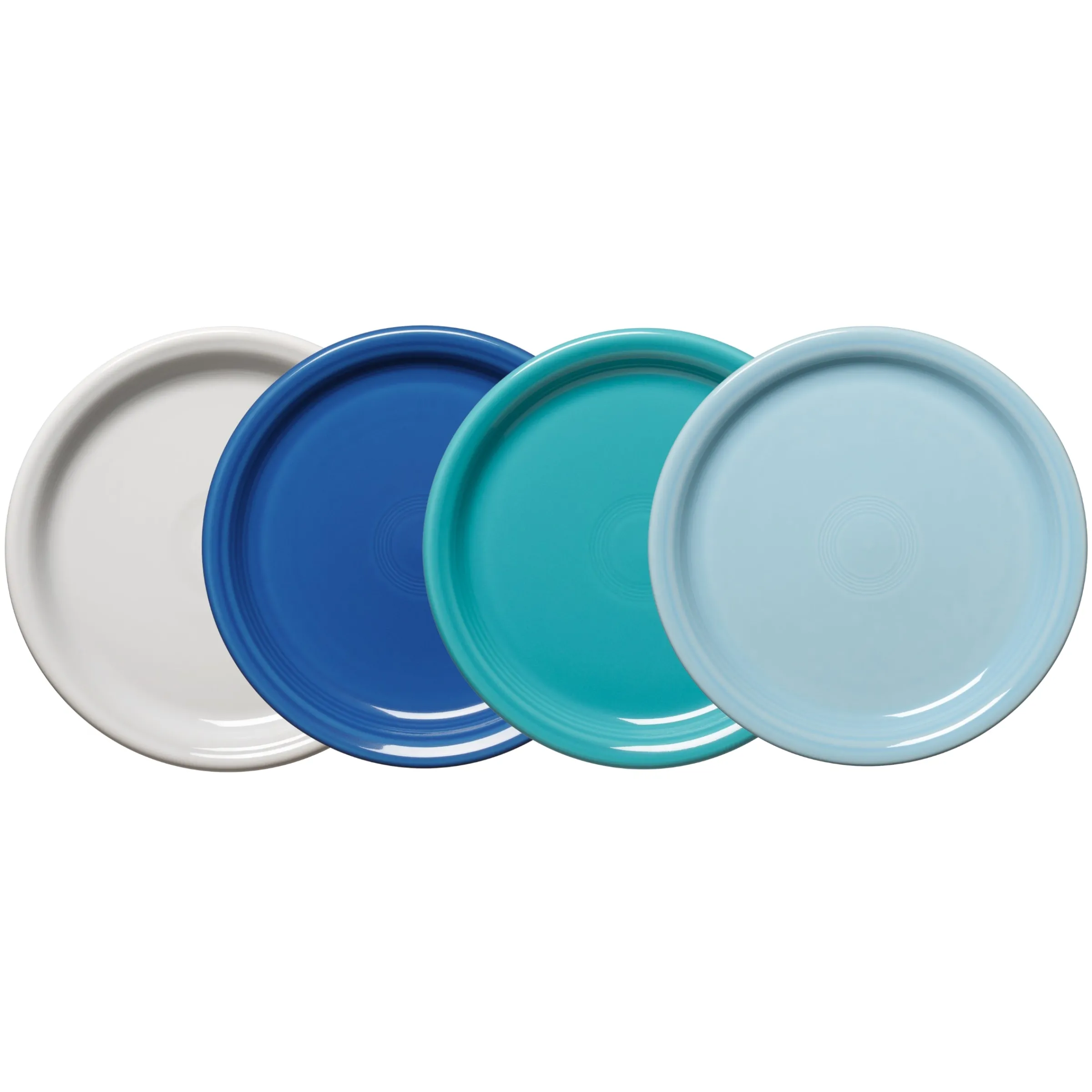 Mixed Coastal Blues Bistro Coupe 9 Inch Luncheon Plate, Set of 4|Fiesta Factory Direct Online