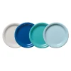 Mixed Coastal Blues Bistro Coupe 7 1/4 Inch Salad Plate, Set of 4|Fiesta Factory Direct Clearance