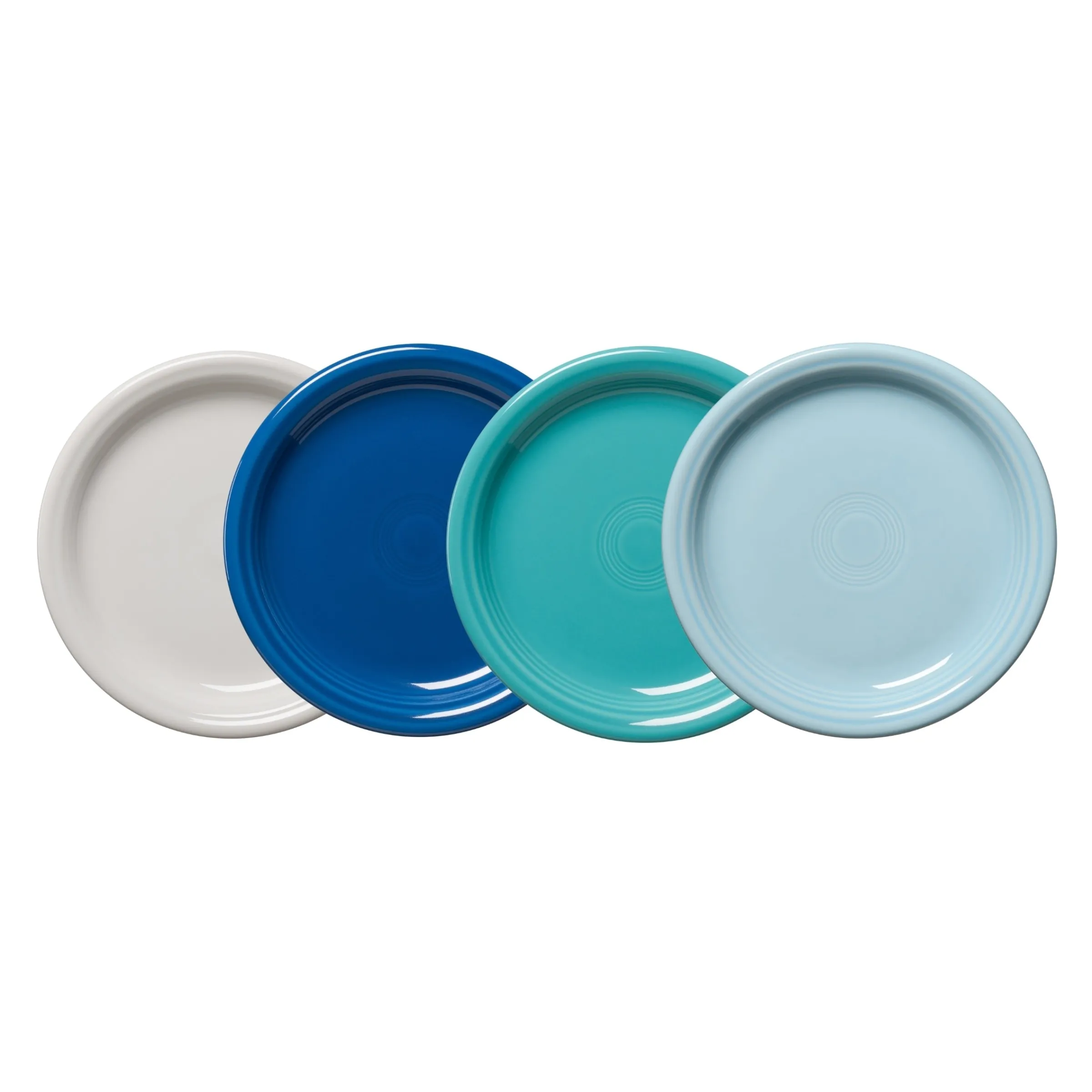 Mixed Coastal Blues Bistro Coupe 7 1/4 Inch Salad Plate, Set of 4|Fiesta Factory Direct Clearance