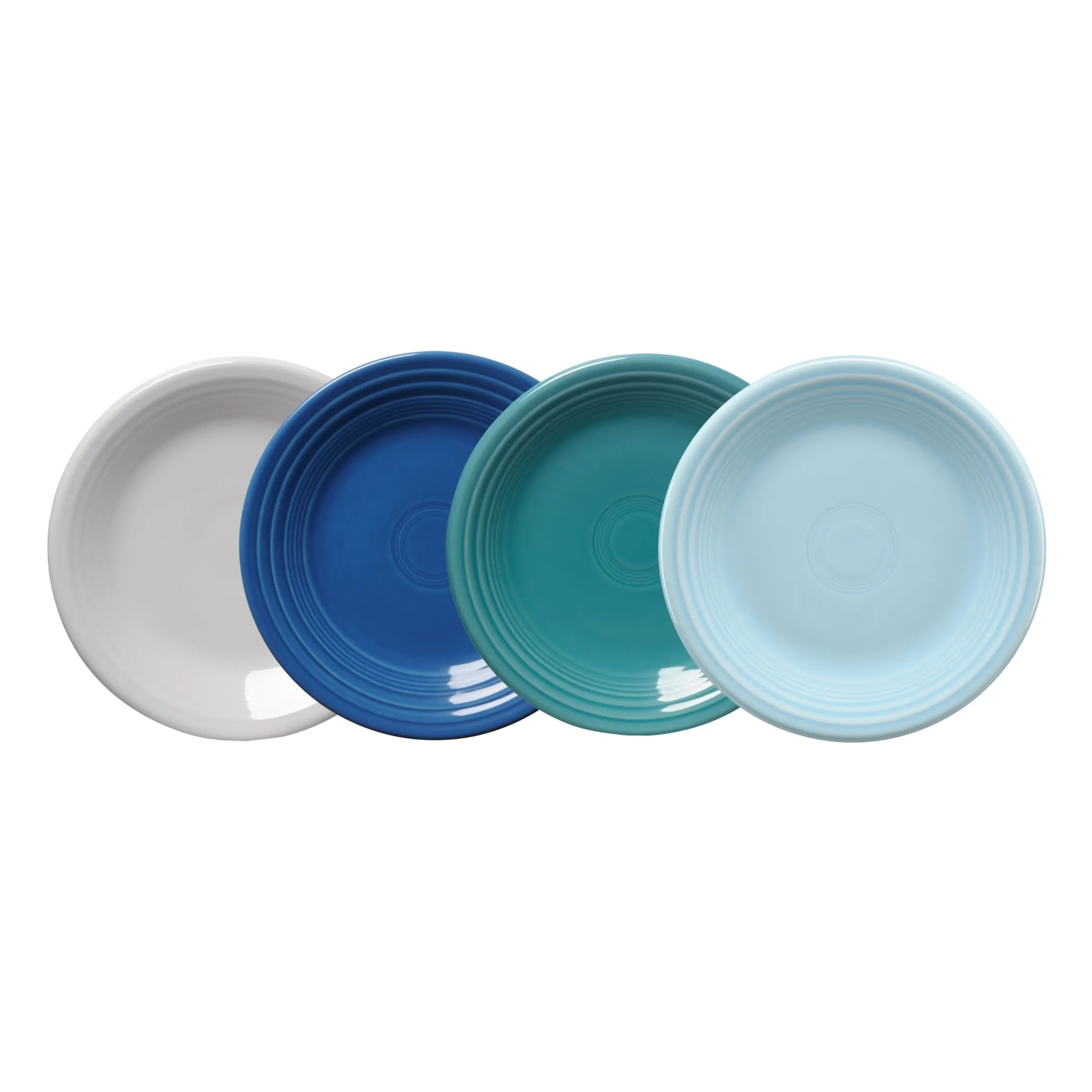 Mixed Coastal Blues Classic Rim 7 1/4 Inch Salad Plate, Set of 4|Fiesta Factory Direct Discount