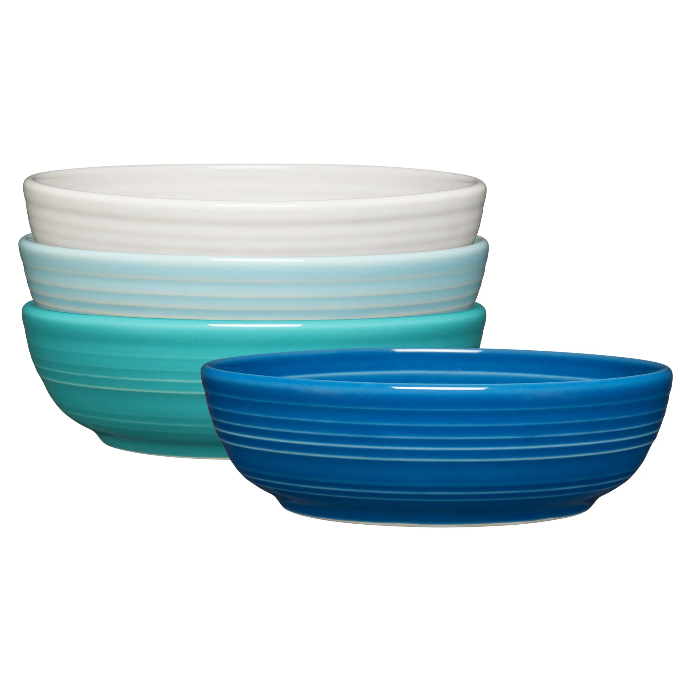 Mixed Coastal Blues Coupe 6 3/4 Inch Salad Bowl 24 OZ, Set of 4|Fiesta Factory Direct Hot