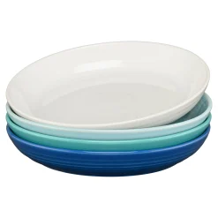 Mixed Coastal Blues Coupe 8 1/2 Inch Luncheon Bowl 26 OZ, Set of 4|Fiesta Factory Direct Best