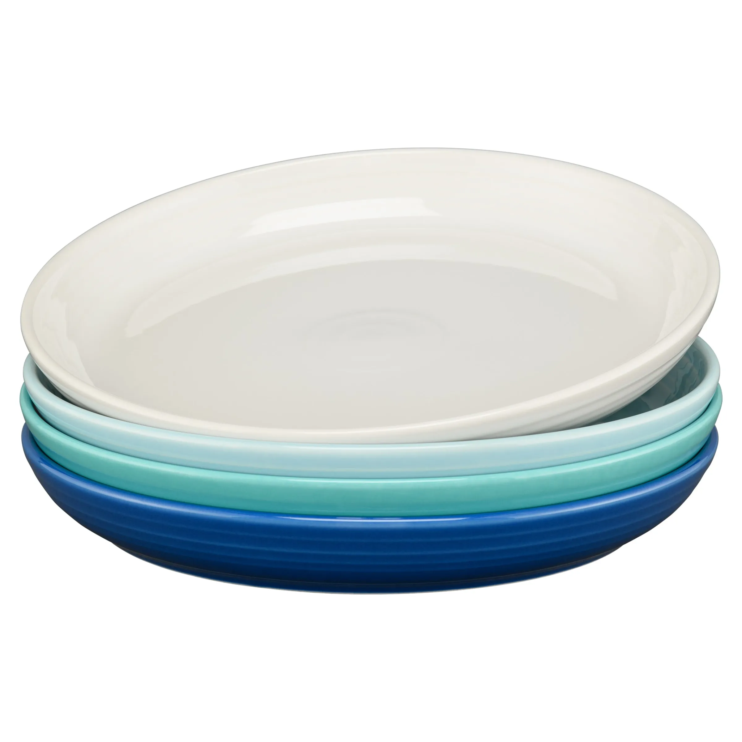 Mixed Coastal Blues Coupe 10 3/8 Inch Dinner Bowl 40 OZ, Set of 4|Fiesta Factory Direct Best