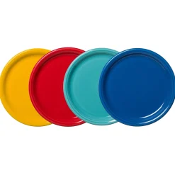 Mixed Vibrant Bistro Coupe 10 1/2 Inch Dinner Plate, Set of 4|Fiesta Factory Direct