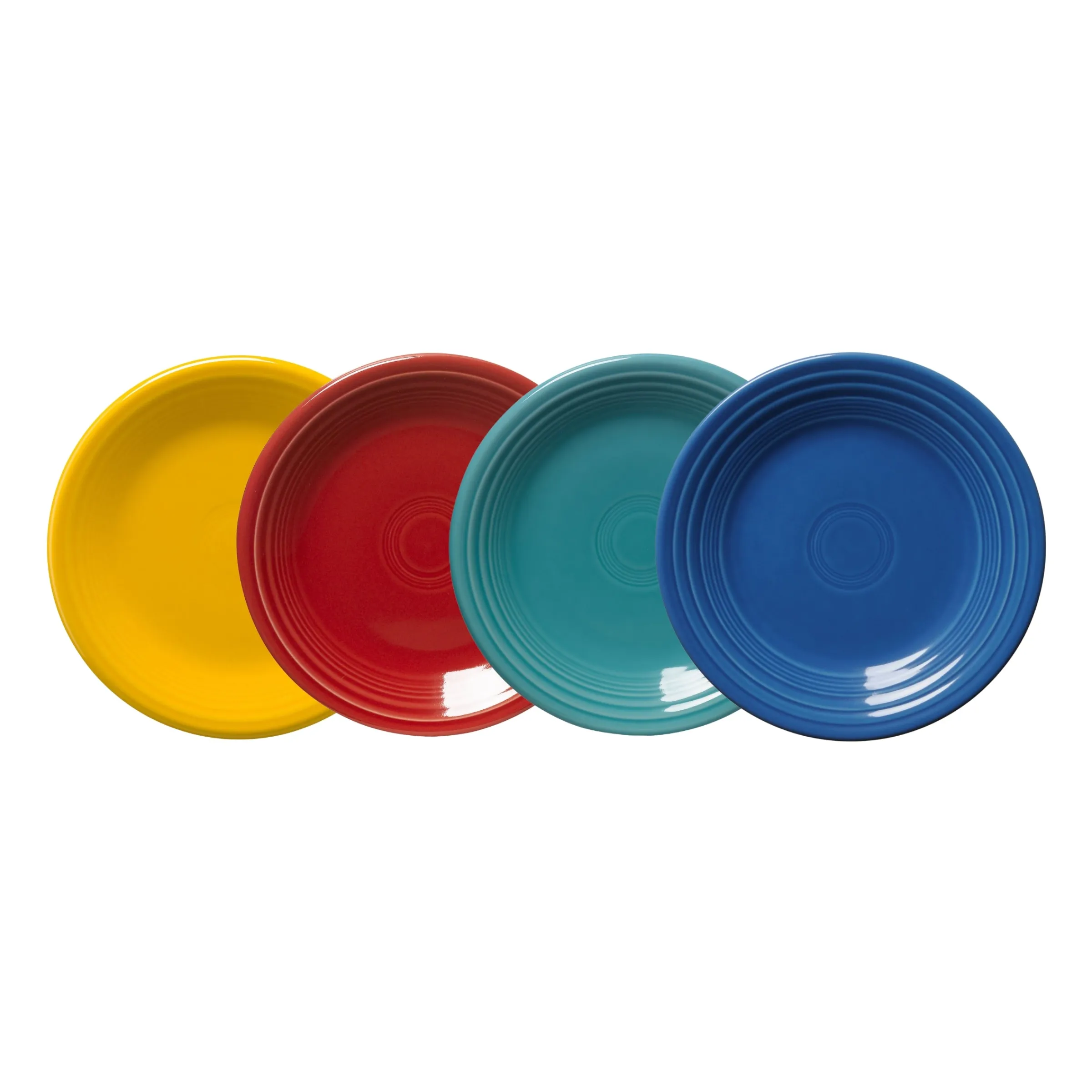 Mixed Vibrant Classic Rim 7 1/4 Inch Salad Plate, Set of 4|Fiesta Factory Direct Hot